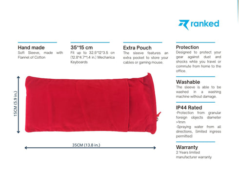 Travel Sleeve for Mechanical Gaming Keyboard - Ranked